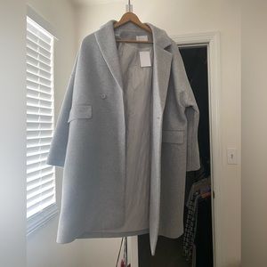 Oak + Fort Oversized Wool Blend Coat Medium